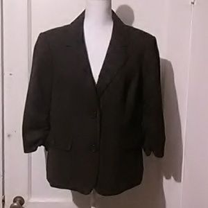 The Limited Womens Tweed Blazer Gray Tan XL